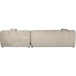 3-zits Loungebank Cube Rechts Chenille - Khaki - Loft24.nl