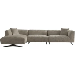 3-zits Loungebank Hoxton Links Chenille - Beige - Loft24.nl