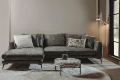 2,5-zits Loungebank Nottingham Velvet - Olijfgroen (Lounge Links) - Loft24.nl