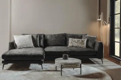 2,5-zits Loungebank Nottingham Velvet - Antraciet (Lounge Links) - Loft24.nl