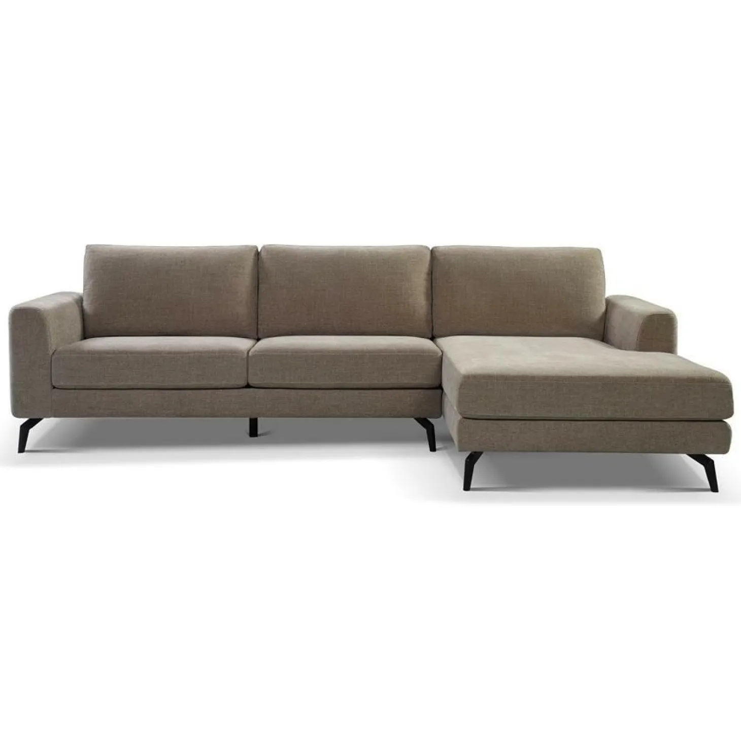 2,5-zits Lounge/Hoekbank Highlands - Lichtbruin (Lounge Rechts) - Loft24.nl