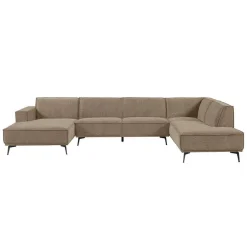 2,5-zits Lounge/Hoekbank Leeds - Bruin (Lounge Links) - Loft24.nl