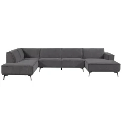 2,5-zits Lounge/Hoekbank Leeds - Blauw (Lounge Rechts) - Loft24.nl