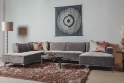 2,5-zits Lounge/Hoekbank Leeds - Bruin (Lounge Rechts) - Loft24.nl