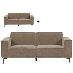 2,5-zits plus 3-zits bank Leeds - Bruin - Loft24.nl