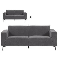 2,5-zits plus 3-zits bank Leeds - Blauw - Loft24.nl