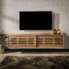 Zwevend TV-meubel Slide Acaciahout 150cm - Naturel - Loft24.nl