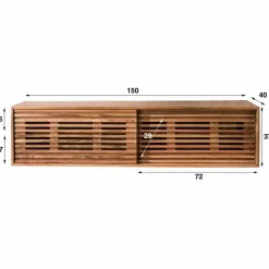 Zwevend TV-meubel Slide Acaciahout 150cm - Naturel - Loft24.nl